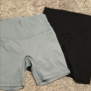 Women's Black and light blue Shorts